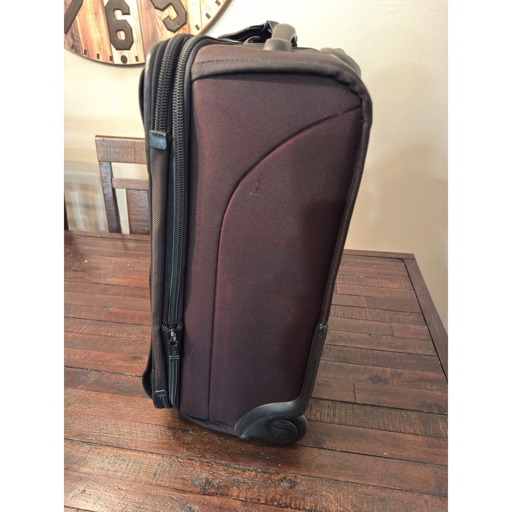 Tumi Alpha Black Ballistic Nylon 2-Wheeled Rolling Carry-On Suitcase Luggage - Picture 2 of 9